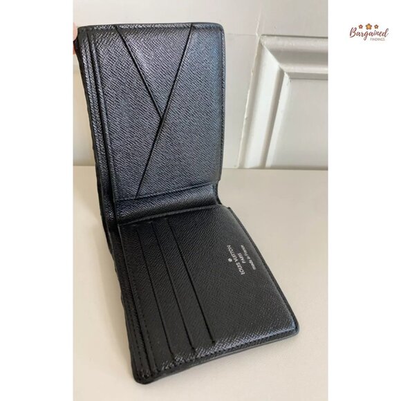 Authentic Louis Vuitton Gray/Black Damier Graphite Canvas Leather Multiple Walle - Picture 9 of 12
